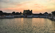 The historic Sree Padmanabhaswamy Temple seen at sunset in Thiruvananthapuram (Trivandrum)...