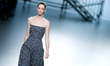 A model showcases designs by David Delfín on the show during Mercedes Benz Fashion Week Ma...