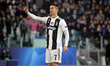 Cristiano Ronaldo #7 of Juventus FC reacts to a missed chance during the UEFA Champions Le...