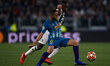 Koke of Atletico Madrid and Blaise Matuidi of Juventus battle for the ball during the UEFA...