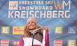 Lindsey Jacobellis from USA takes Gold in Ladies' Snowboard at FIS Snowboard World Champio...