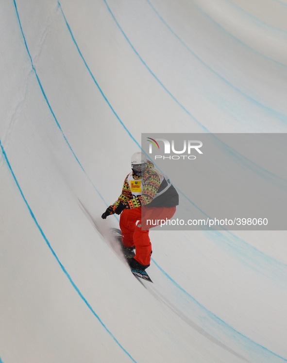 Johannes Hoepfl from Germany during Men's Snowboard Halfpipequalification, at FIS Snowboard World Championship 2015 in Kreischberg, Austria....