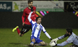 PORTUGAL, Penafiel: Porto's Spanish midfielder Óliver Torres (C) in action with Penafiel's...