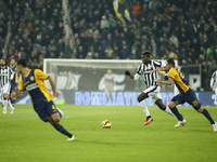  Paul Pogba and Rafael Marquez andduring the Serie A match between Juventus FC and Hellas Verona FC at Juventus Stafium  on january 18, 2015...