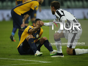 Claudio Marchisio during the Serie A match between Juventus FC and Hellas Verona FC at Juventus Stafium  on january 18, 2015 in Torino, Ital...