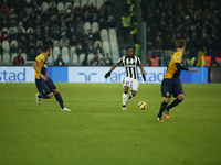 Patrice Evra during the Serie A match between Juventus FC and Hellas Verona FC at Juventus Stafium  on january 18, 2015 in Torino, Italy.  (