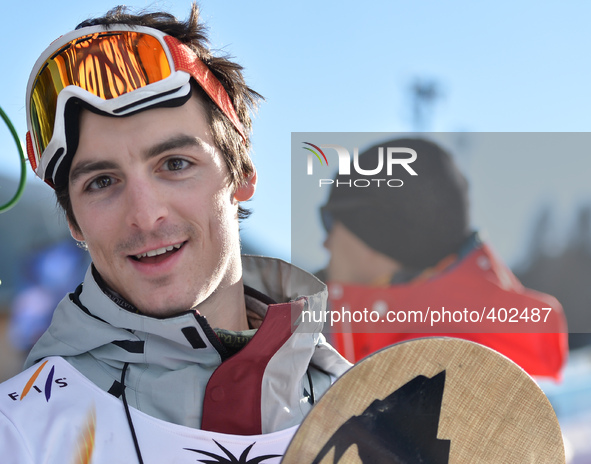 Ryan Stassel from USA wins GOLD in Men's Snowboard Slopestyle at the FIS Snowboard World Championship 2015 in Kreischberg, Austria. 21 Janua...