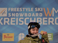 Fabian Boesch from Switzerland wins GOLD in Men's Ski Slopestyle, at FIS Freestyle World Ski Championship 2015, in Kreischberg, Austria. 21...