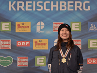 Miyabi Onitsuka from Japan, takes Gold in Ladies' Snowboard Slopestyle final, at FIS Freestyle World Ski Championship 2015, in Kreischberg,...