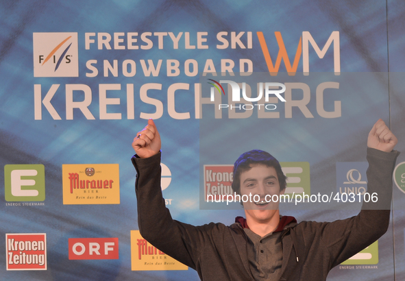Ryan Stassel from USA, wins GOLD in Men's Ski Slopestyle, at FIS Freestyle World Ski Championship 2015, in Kreischberg, Austria. 21 January...