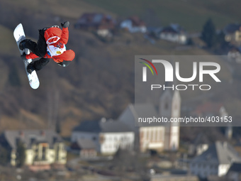 Michael Ciccarelli from Italy, during Men's' Snowboard Slopestyle final, at FIS Freestyle World Ski Championship 2015, in Kreischberg, Austr...