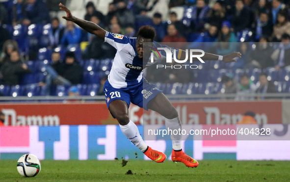 BARCELONA - january 22- SPAIN: Felipe Caicedo during the match between RCD Espanyol and Sevilla FC, for the first leg of the quarterfinals o...