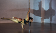 Lisette Krol, three times World Doubles Champion in Pole Dancing and Fitness, perfoms on t...