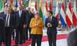 Angela Merkel and Emmanuel Macron, the German Chancellor leader of Germany and the French...