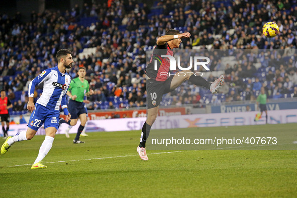 BARCELONA - january 25- SPAIN: Hemed and Alvaro in the match between RCD Espanyol and Almeria CF, corresponding to the week 20 of the spanis...