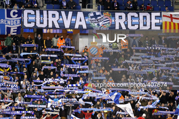 BARCELONA - january 25- SPAIN: Espanyol supporters in the match between RCD Espanyol and Almeria CF, corresponding to the week 20 of the spa...