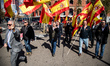 Vox voters going to the Vox act  during a Vox party rally in Barcelona, Spain, on Saturday...