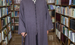 Samaritan priest (138 generation) in his library on Mount Gerizim, Nablus, West Bank on Ap...