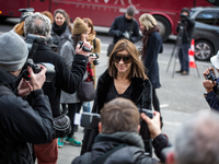 Carine Roitfeld at the Fashion Week at le Grand Palais with the Chanel runway, in Paris, France, on January 27, 2015. (