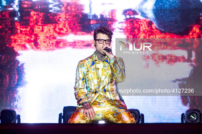 Fedez Performs At Mediolanum Forum of Assago In Milan