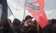 Antifascist militant in a protest agains extreme-right violence in Lyon 