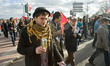 antifascist militants in a protest against far right violence 