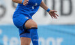 Giulia Bursi of Italy controls the ball during the international friendly match between No...