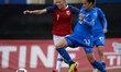 Synne Sofie Kinden Jensen of Norway and Martina Lenzini of Italy battle for the ball durin...