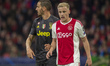 Donny van de Beek of Ajax and Leonardo Bonucci of Juventus during the UEFA Champions Leagu...