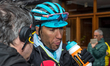 Omar Fraile of Astana team at the finish of the 4th stage of 59th Itzulia-Vuelta Ciclista...