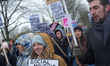 Thousands of Londoners marched on January 31, 2015 to London City Hall to protest against...