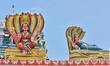 Figures of Hindu deities adorn the Nainativu Nagapooshani Amman Hindu Temple located on Na...