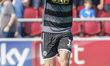 Harry Smith celebrates after scoring for Macclesfield Town, and equalises to bring the sco...