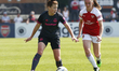 Angharad James of Everton Ladiesduring Women's Super League match between Arsenal and Ev...