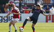 L- Lisa Evans of Arsenal  and Simone Magill of Everton Ladiesduring Women's Super League...