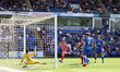 Aaron Chapman of Peterborough United makes a save during the Sky Bet League 1 match betwee...