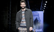  A model presents a creation by Desigual at the 080 Barcelona Fashion Week 2015 on Februar...