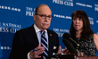 Alison Fitzgerald Kodjak, President, National Press Club (NPC), (R), conducts a Q&A with L...