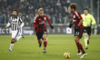 Andrea Pirlo, Keisuke Honda and Alessio Cerci during the Serie A match between Juventus FC...