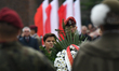 Beata Szydlo (Polish Deputy PM) lays a wreath at Grundwald Monument at the end of the patr...