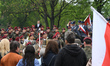 Hundreds take part of the patriotic march from Wawel Hill trough Krakow's Old Town on Poli...
