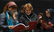 Hundreds of people attend the 72n 'Lesson of Singing' on 'Little Market Square' in Krakow...
