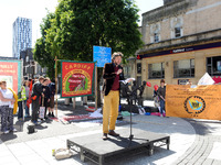 Adam Johannes  members attends May Day March And Rally In Cardiff, Wales, on 1st May 2019.  (