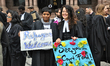 Lawyers protest cuts to Legal Aid Ontario at Queens Park in Toronto, Ontario, Canada, on M...