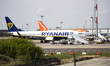 Easyjet and Ryanair airplanes are seen at Berlin's airport in Schoenefeld, Germany on on M...