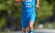 Alessandro De Gasperi of Italy in action during the 2019 Pontevedra ITU Triathlon World Cu...
