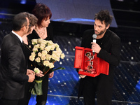 Nek attends the thirth night of 65th Festival di Sanremo on February 12, 2015 in Sanremo, Italy. (