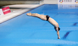 Daniel GOODFELLOW of Great Britain competes in the Men's 3 meter Springboard finals during...