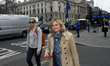 Conservative Party MP Justine Greening is seen outside the Houses of Parliament, London on...
