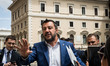 Matteo Salvini, Minister of the Interior and Deputy Prime Minister of the Government, make...